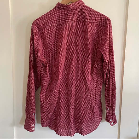 John Varvatos Star USA Polka Dot Button Up Sz S - Picture 4 of 7